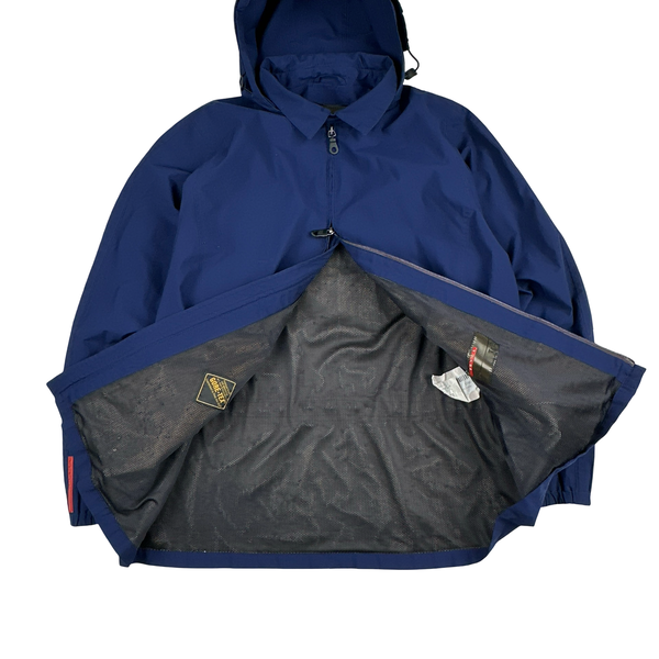 Prada Navy Nylon Red Tab Goretex Jacket - XXL