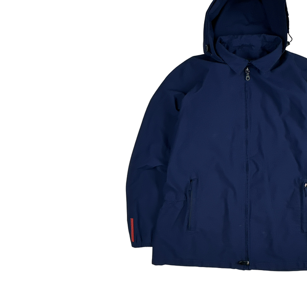 Prada Navy Nylon Red Tab Goretex Jacket - XXL