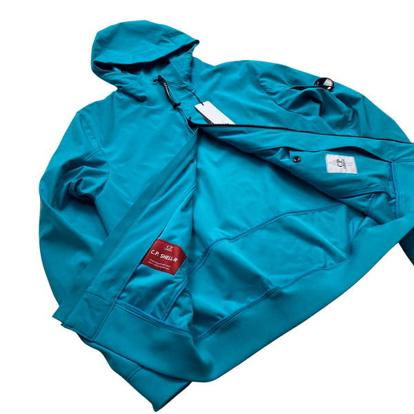 CP Company Light Blue Soft Shell Lens Viewer Jacket - Medium