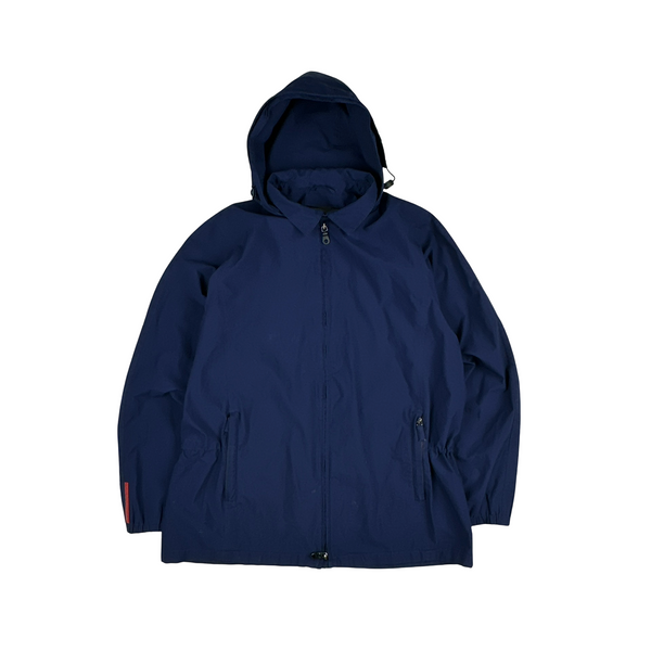 Prada Navy Nylon Red Tab Goretex Jacket - XXL