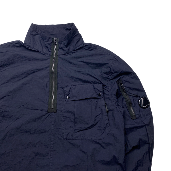 CP Company Navy Quarter Zip Lens Viewer Cotton Overshirt XS Mat s Island