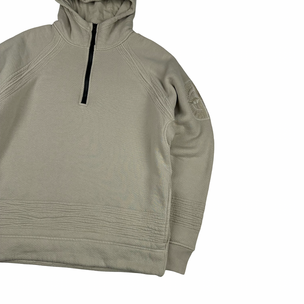 Stone Island 2022 Heavyweight Spellout Thick Hooded Cotton Jumper - Large
