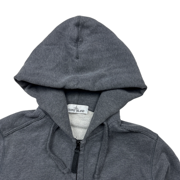 Stone Island 2018 Dark Grey Zipped Cotton Hoodie - Small