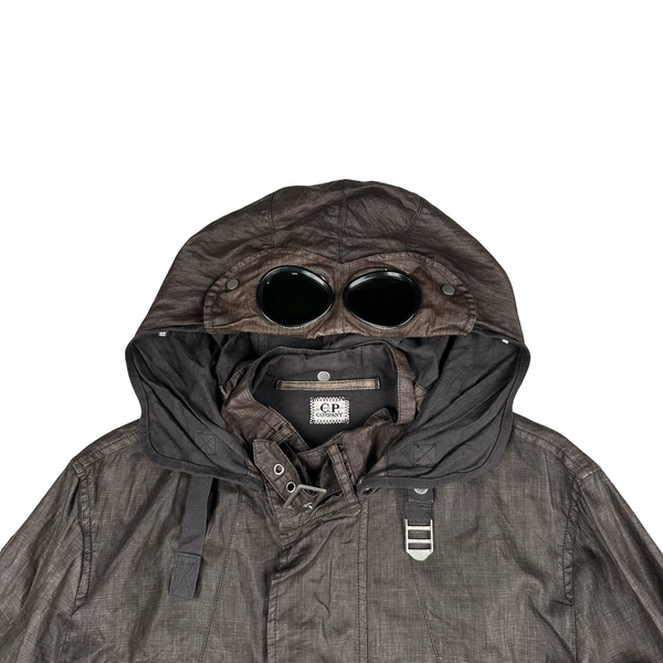CP Company 2004 Vintage Lino Flax Goggle Jacket - Medium