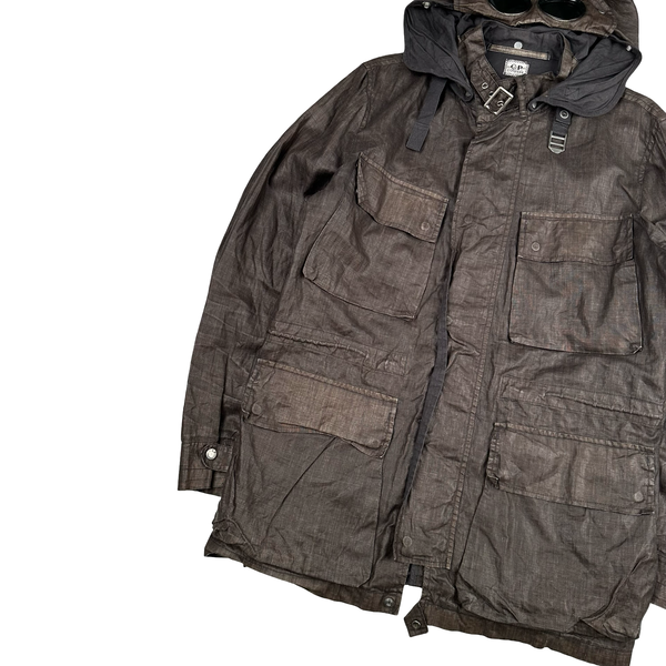 CP Company 2004 Vintage Lino Flax Goggle Jacket - Medium