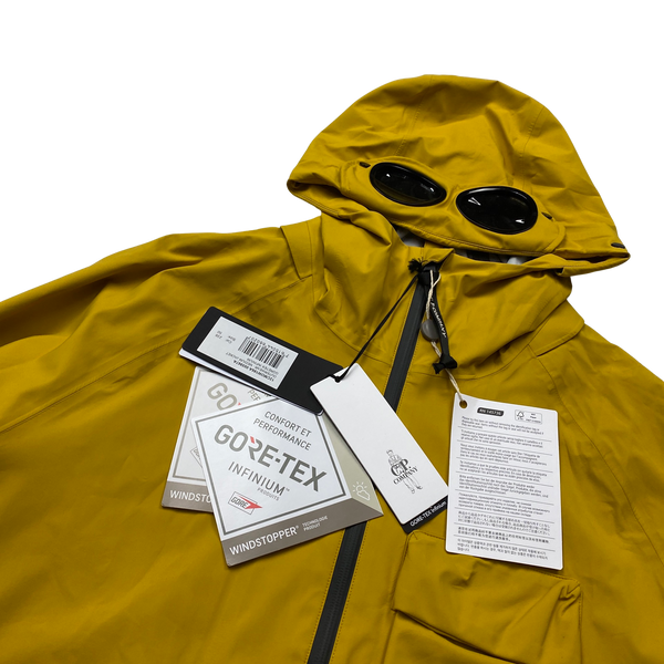 CP Company Goretex Infinium Yellow Goggle Jacket - Large