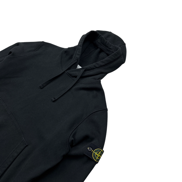 Stone Island 2020 Black Cotton Pullover Hoodie - XL