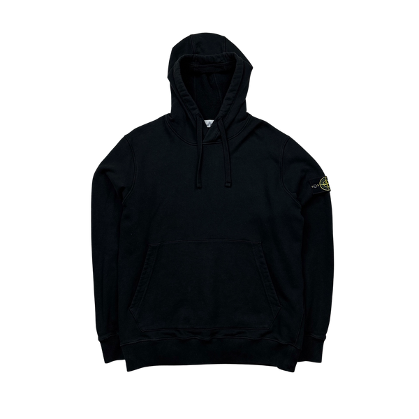Stone Island 2020 Black Cotton Pullover Hoodie - XL