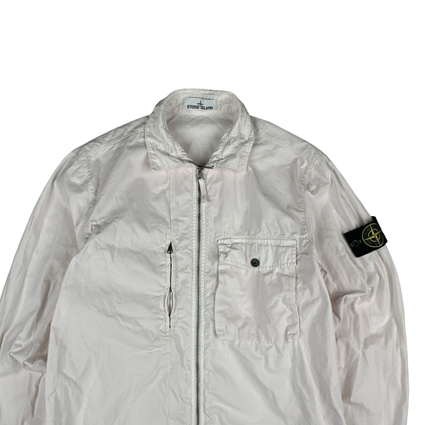 Stone Island 2019 Light Pink Cotton Overshirt - Large