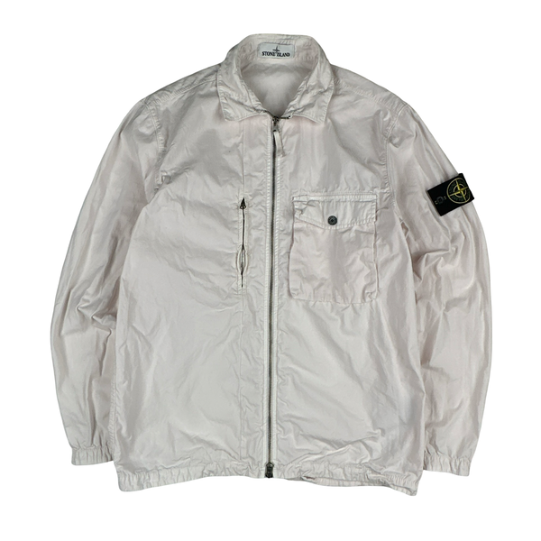 Stone Island 2019 Light Pink Cotton Overshirt - Large