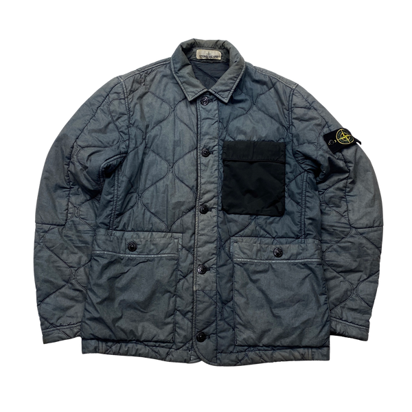 Stone Island 2017 Quilted Resin Poplin Jacket - Medium