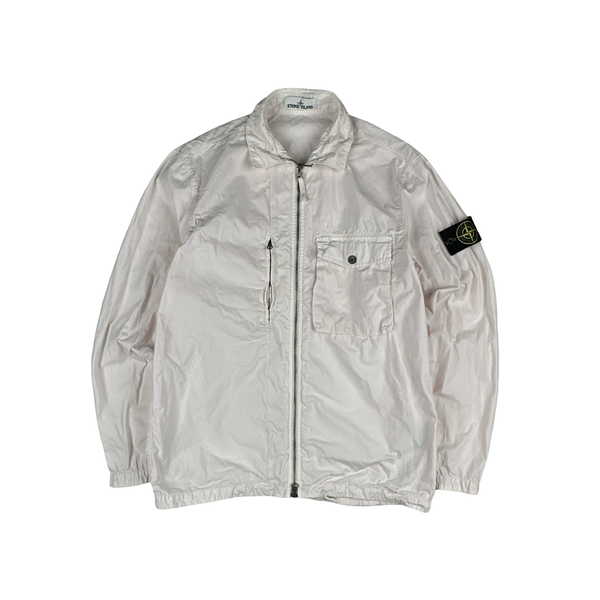 Stone Island 2019 Light Pink Cotton Overshirt - Large