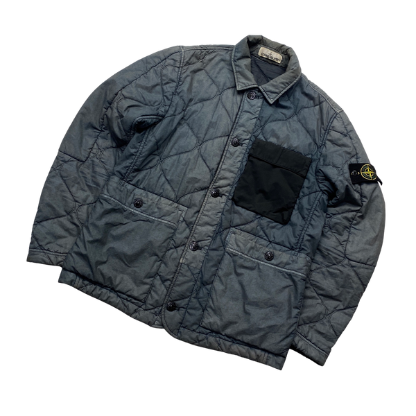 Stone Island 2017 Quilted Resin Poplin Jacket - Medium
