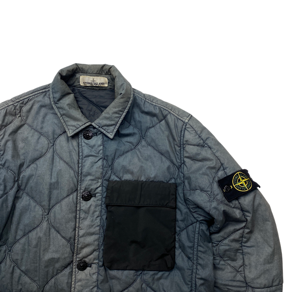 Stone Island 2017 Quilted Resin Poplin Jacket - Medium