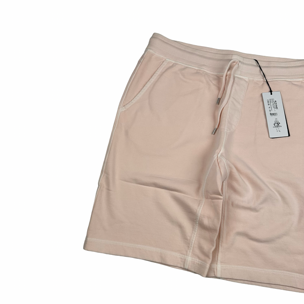 CP Company Peach Pink Cotton Spellout Resist Dyed Shorts - XXL - XL - Small