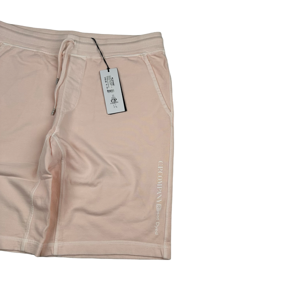 CP Company Peach Pink Cotton Spellout Resist Dyed Shorts - XXL - XL - Small