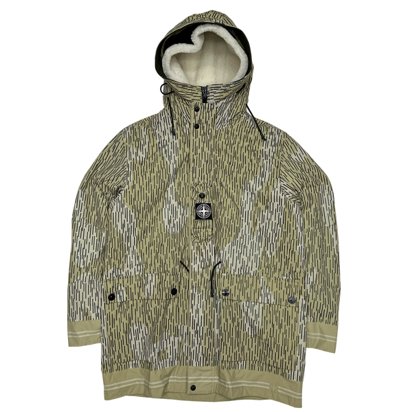 Stone Island 2021 Rain Camo Watro Reflective Parka Jacket - Large