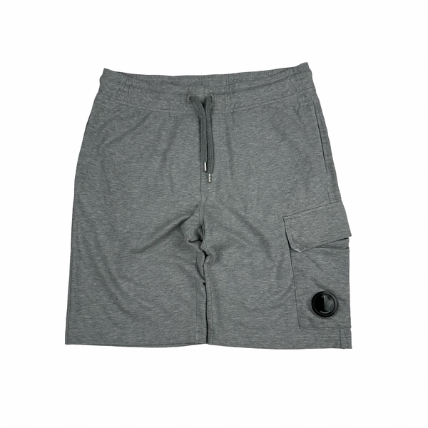 CP Company Grey Cotton Lens Viewer Shorts - Medium