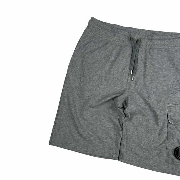 CP Company Grey Cotton Lens Viewer Shorts - Medium