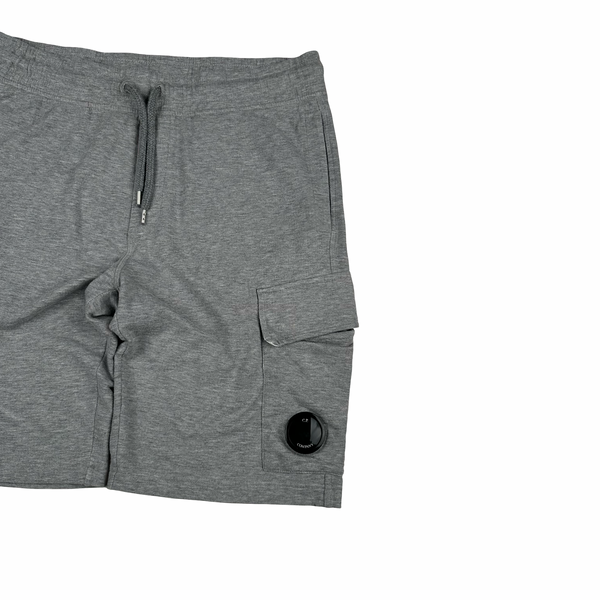 CP Company Grey Cotton Lens Viewer Shorts - Medium