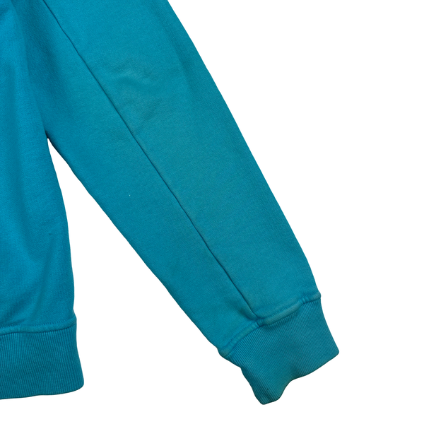 Stone Island 2015 Bright Blue Cotton Pullover Hoodie - Medium