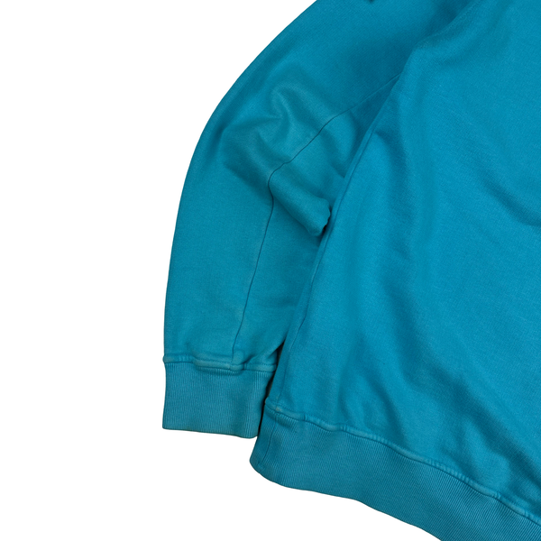 Stone Island 2015 Bright Blue Cotton Pullover Hoodie - Medium