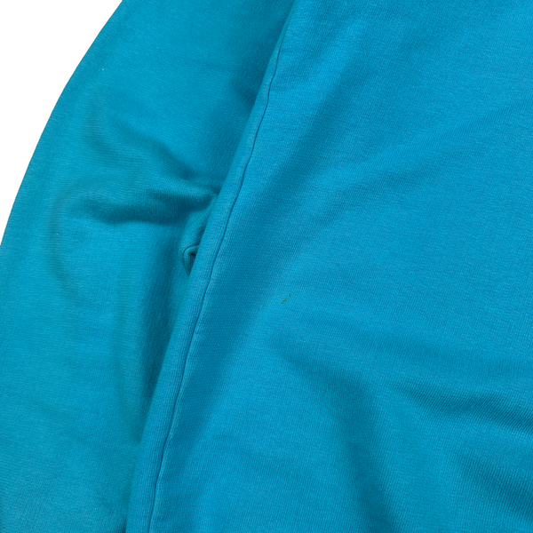 Stone Island 2015 Bright Blue Cotton Pullover Hoodie - Medium