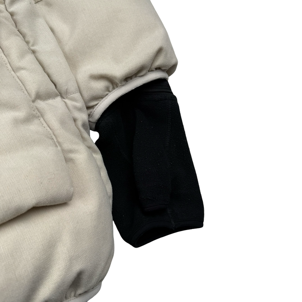Stone Island 2015 Ivory Polypropylene Tele Puffer Jacket - Medium
