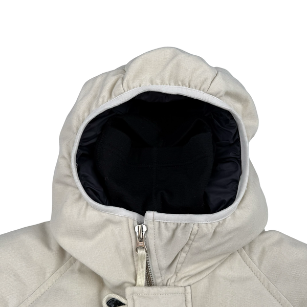 Stone Island 2015 Ivory Polypropylene Tele Puffer Jacket - Medium