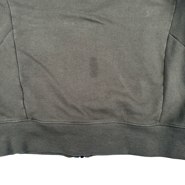 CP Company Khaki Goggle Cotton Zip Up Hoodie - Large