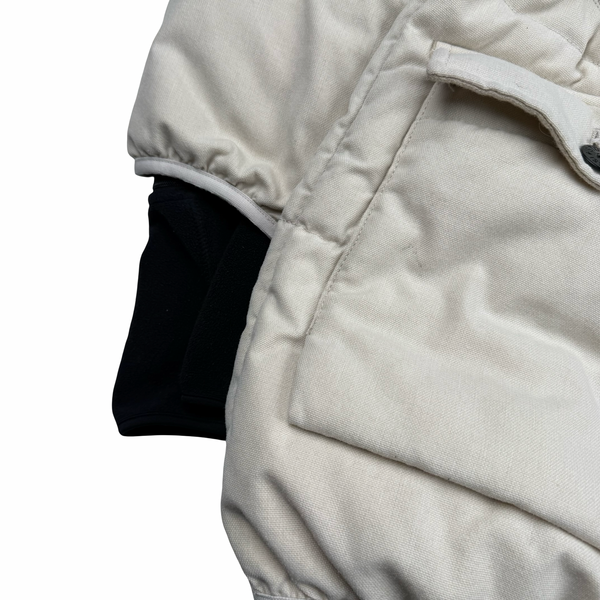 Stone Island 2015 Ivory Polypropylene Tele Puffer Jacket - Medium