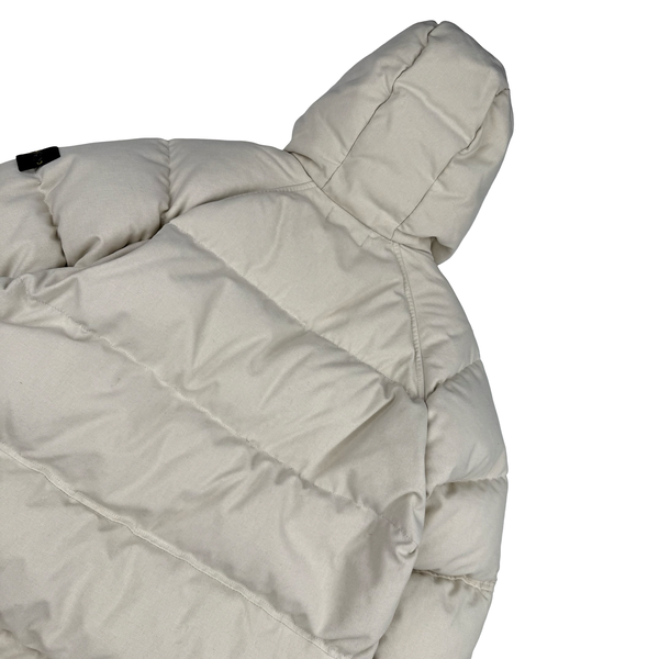 Stone Island 2015 Ivory Polypropylene Tele Puffer Jacket - Medium