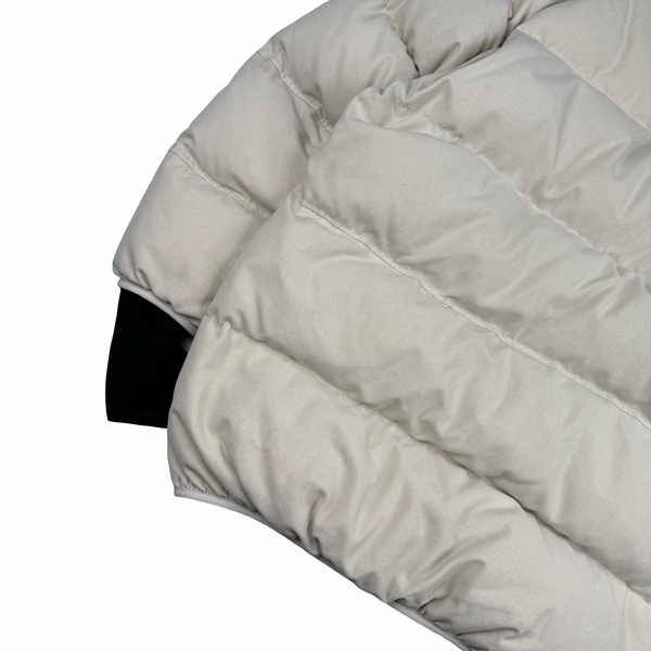 Stone Island 2015 Ivory Polypropylene Tele Puffer Jacket - Medium