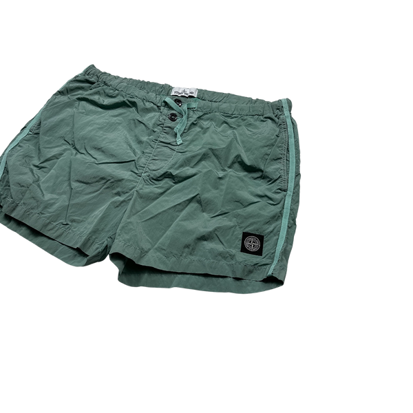 Stone Island 2021 Green Nylon Metal Swim Shorts - XL