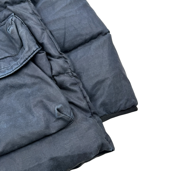 Stone Island 2019 Navy Lino Resinato Down -TC Puffer Jacket - XL