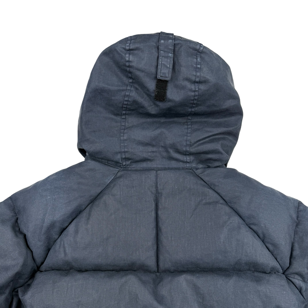 Stone Island 2019 Navy Lino Resinato Down -TC Puffer Jacket - XL