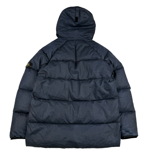Stone Island 2019 Navy Lino Resinato Down -TC Puffer Jacket - XL