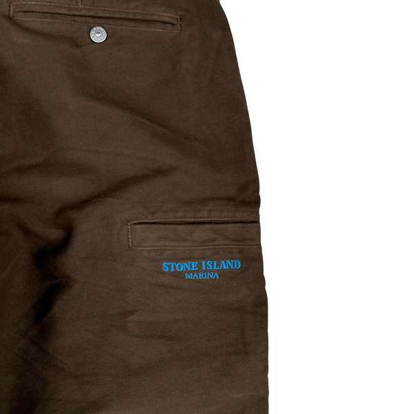 Stone Island Marina Moleskin Lo Fit Cotton Cargo Trousers - Medium