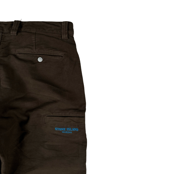 Stone Island Marina Moleskin Lo Fit Cotton Cargo Trousers - Medium