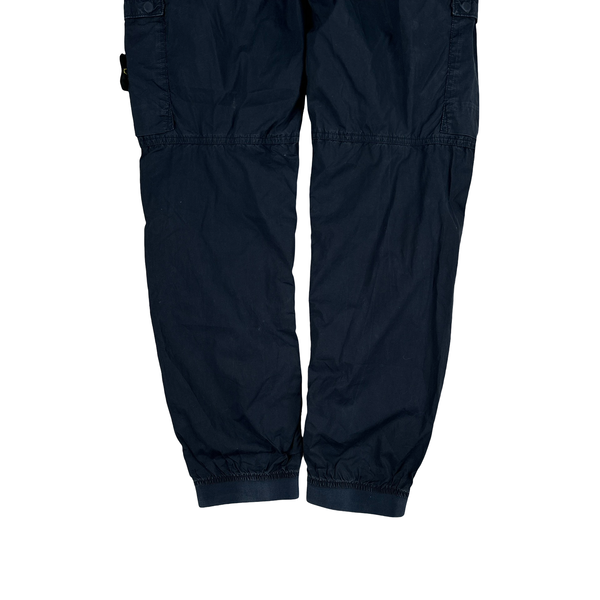 Stone Island 2022 Navy Re-T Fit Cargo Trousers - 30"