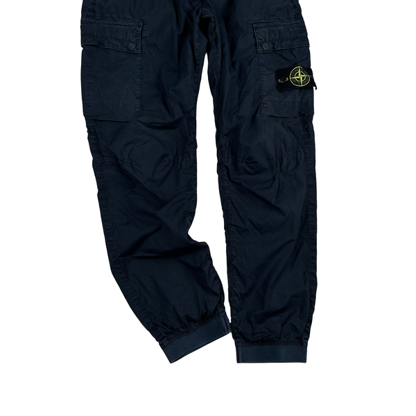 Stone Island 2022 Navy Re-T Fit Cargo Trousers - 30"