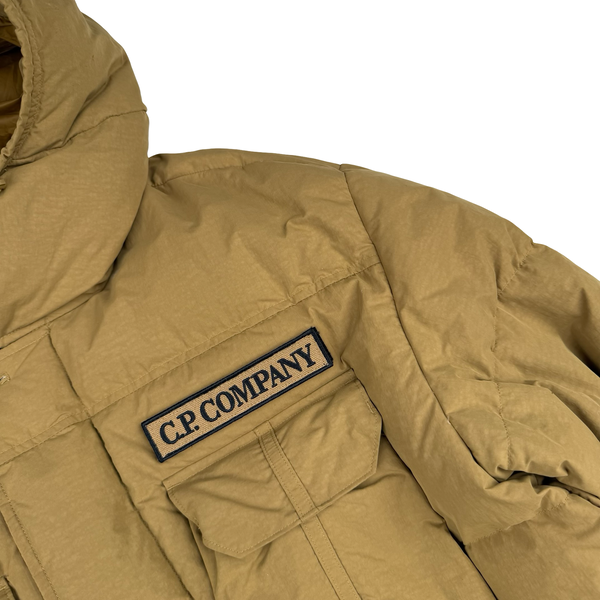 Adidas Spezial X CP Company Camel Down Puffer Spellout Jacket - Large
