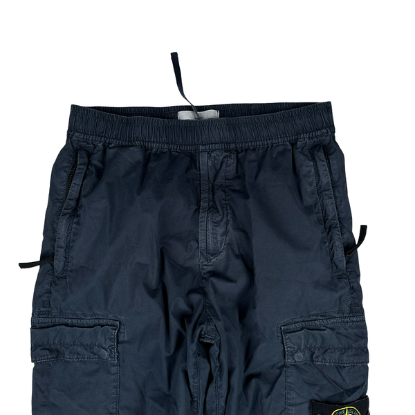 Stone Island 2022 Navy Re-T Fit Cargo Trousers - 30"
