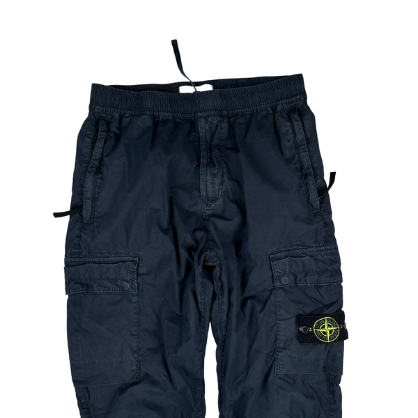 Stone Island 2022 Navy Re-T Fit Cargo Trousers - 30"