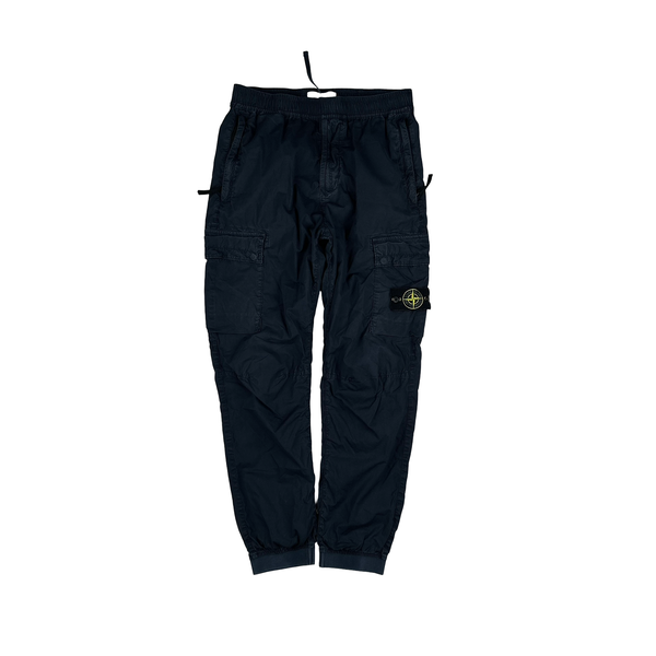 Stone Island 2022 Navy Re-T Fit Cargo Trousers - 30"