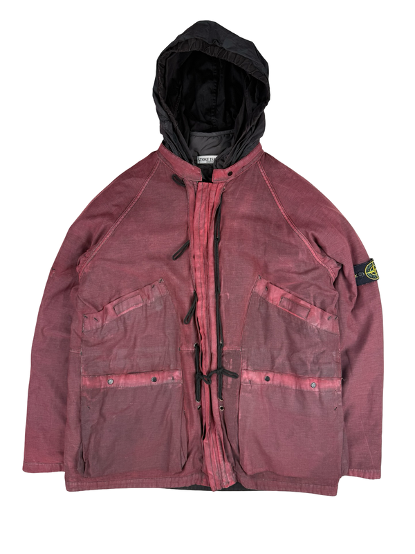 Stone Island Vintage 2003 Lino Flax Dutch Rope Dual Layer Reversable Parka Jacket - Large