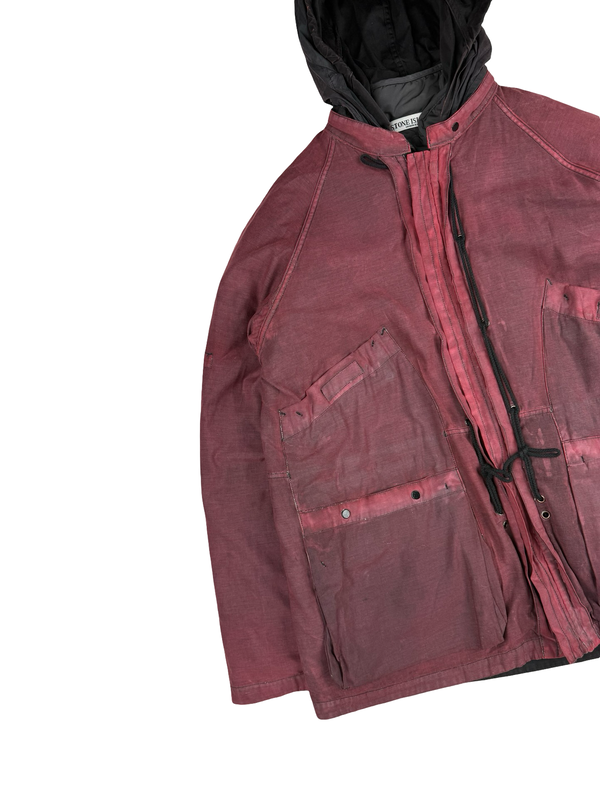 Stone Island Vintage 2003 Lino Flax Dutch Rope Dual Layer Reversable Parka Jacket - Large