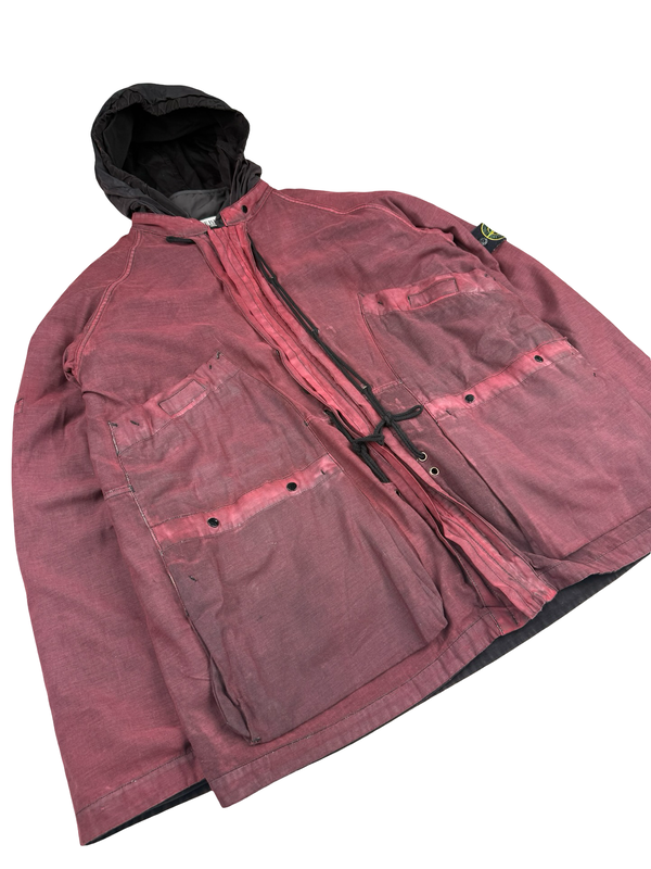 Stone Island Vintage 2003 Lino Flax Dutch Rope Dual Layer Reversable Parka Jacket - Large