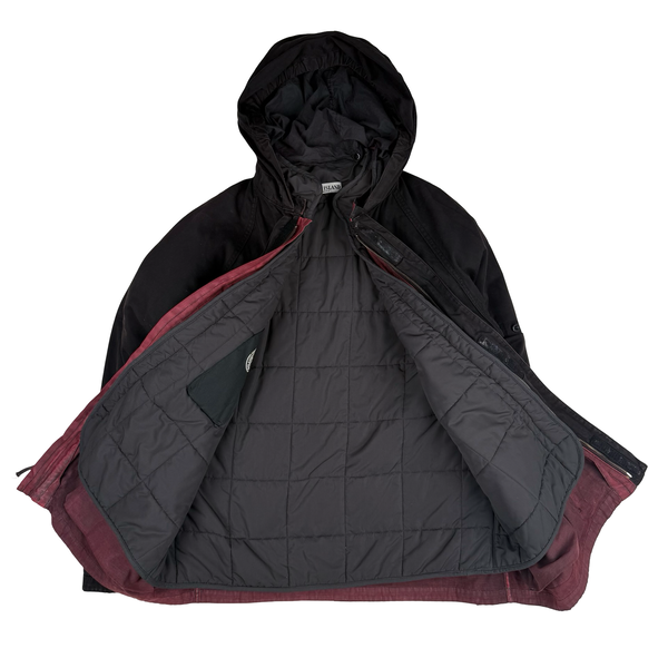 Stone Island Vintage 2003 Lino Flax Dutch Rope Dual Layer Reversable Parka Jacket - Large