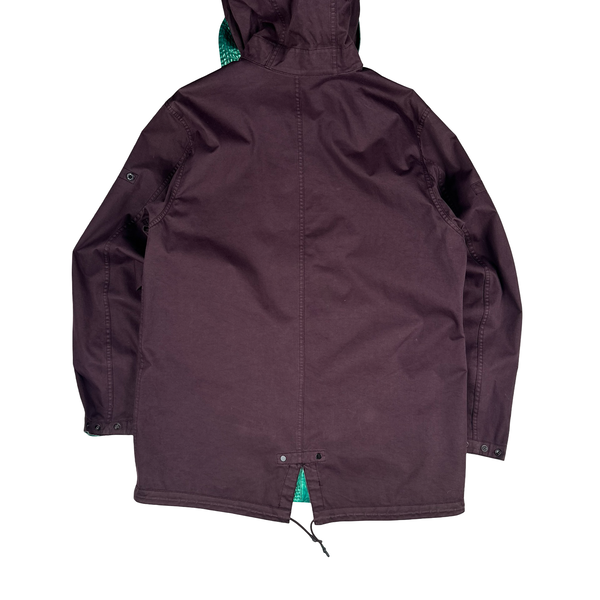 Stone Island 2015 Reversible Green Spaceman Raso Gommato Jacket - Large